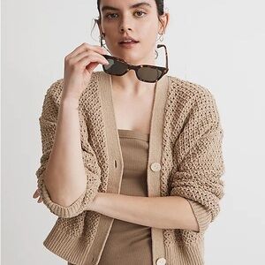Madewell Size Small Open Stitch cropped cardigan